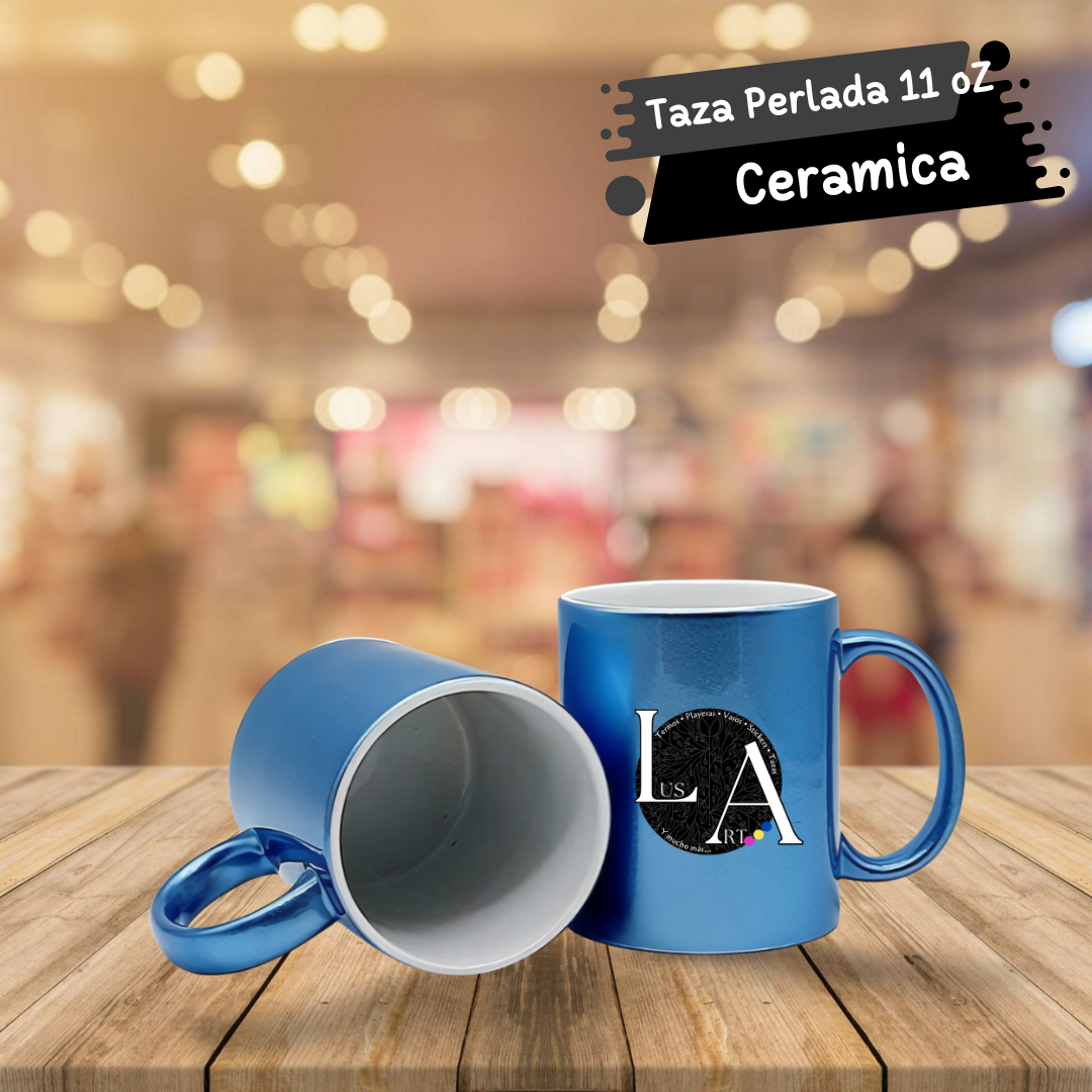 Taza Perlada de 11oZ Personalizada