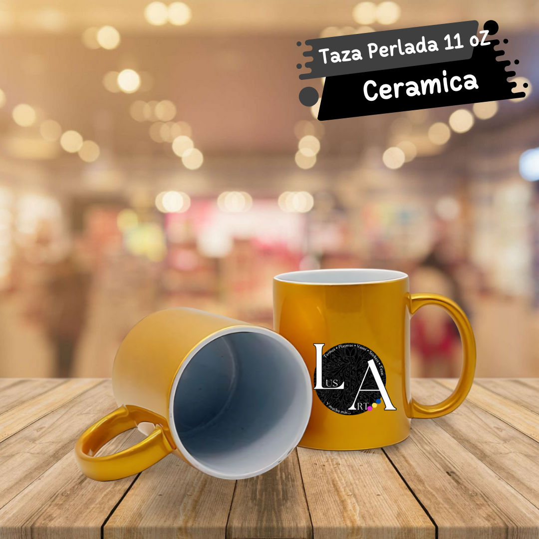 Taza Perlada de 11oZ Personalizada