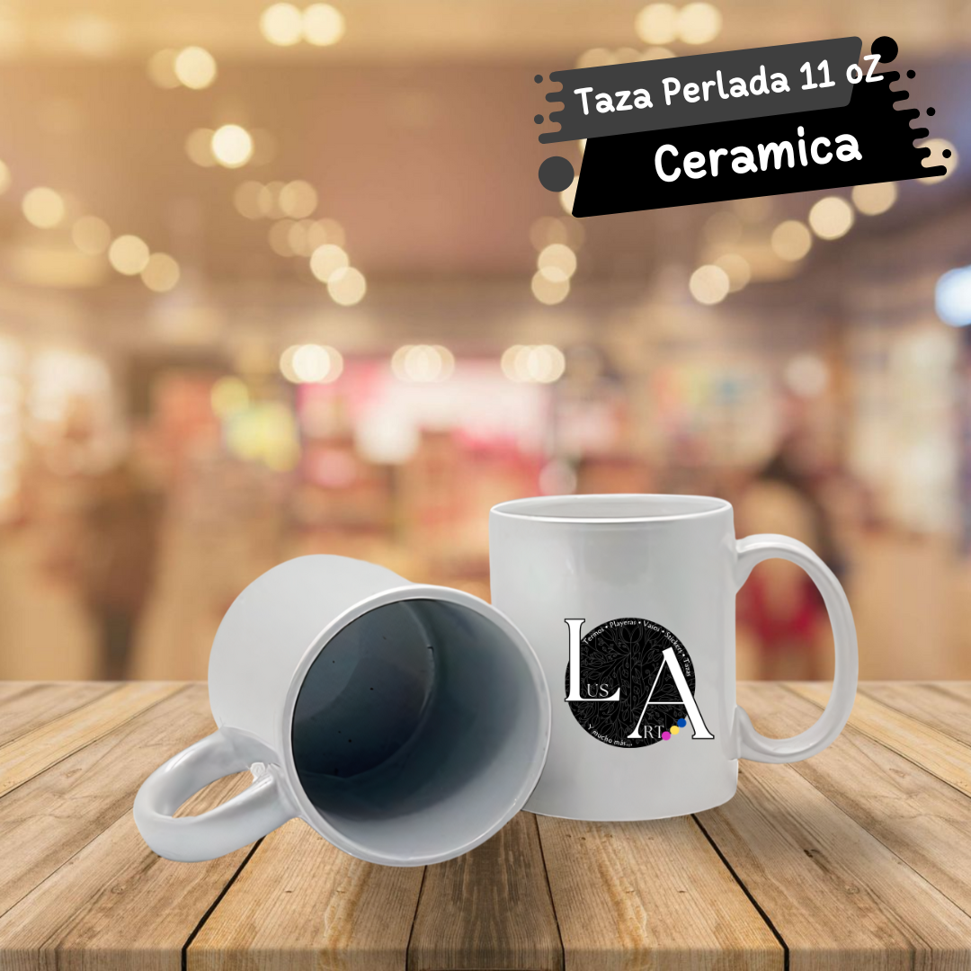 Taza Perlada de 11oZ Personalizada